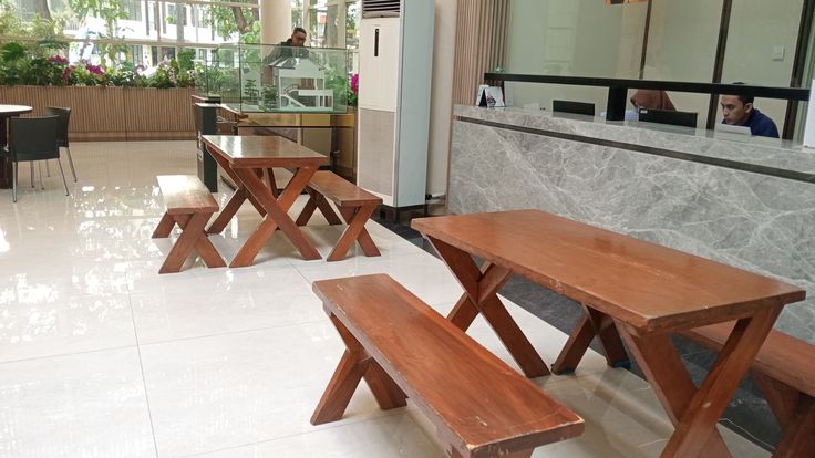 Meja Kayu Taman/panjang